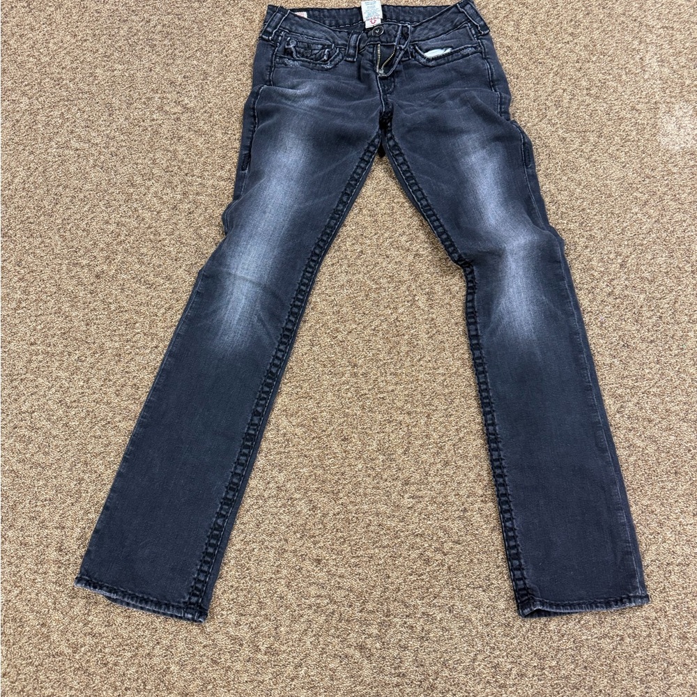 True Religion Women's Dark Gray Boot Cut Jeans